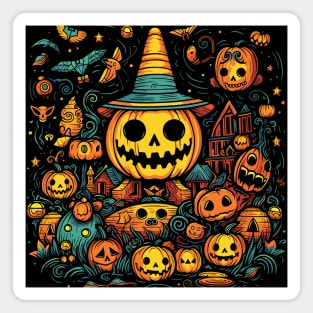 Pumpkin King Halloween Season Magnet